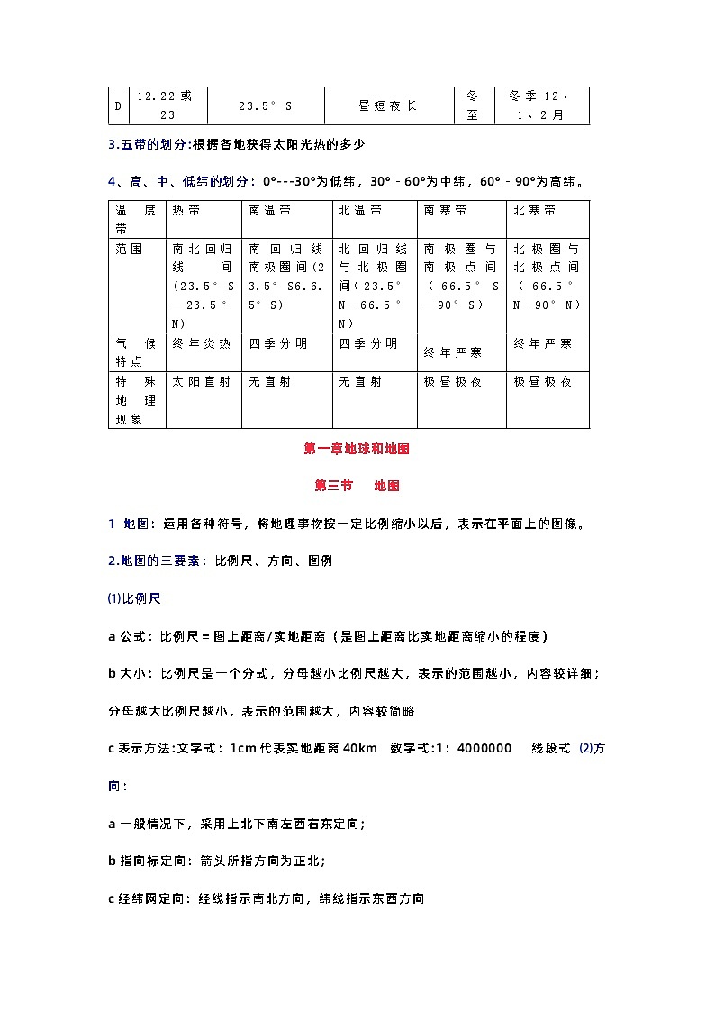 七年级地理上册期中考试复习知识点汇总第3页