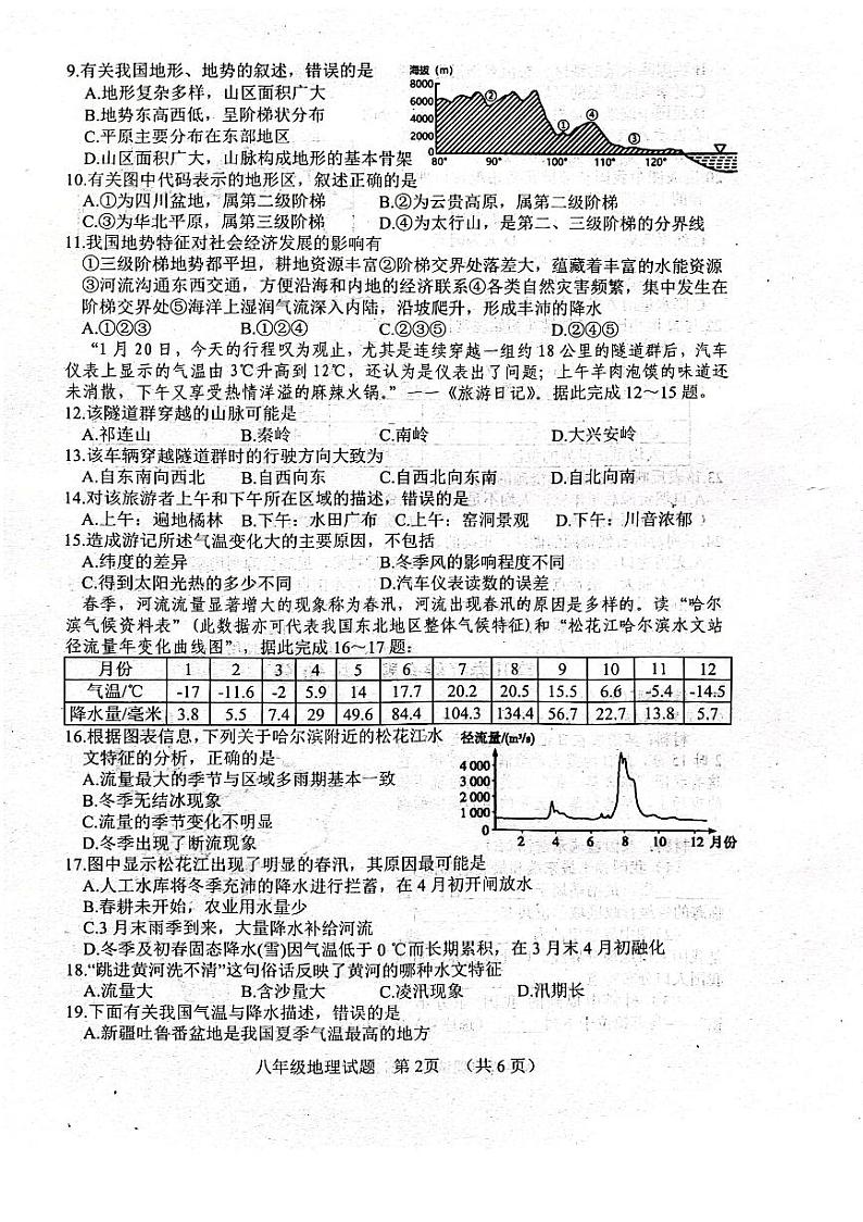 山东省聊城市东阿县2023-2024学年八年级上学期期中地理试题02