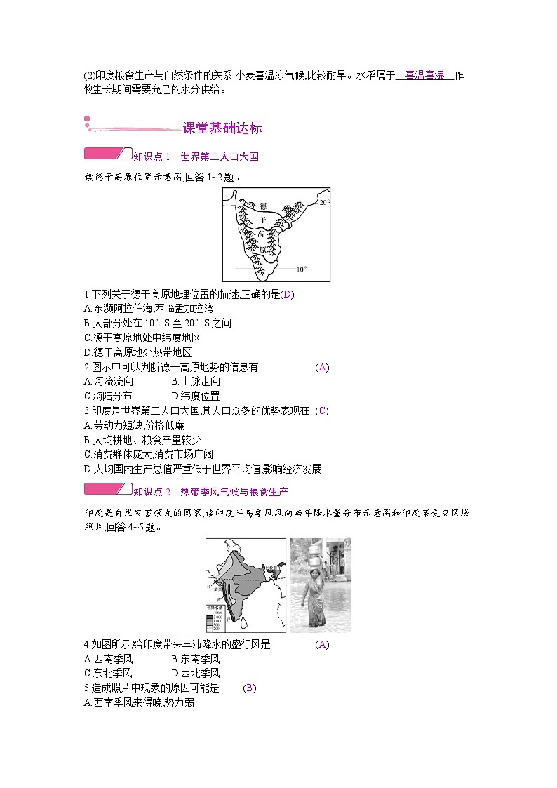人教版地理七年级下册 第七章 第三节第一课时 教案02