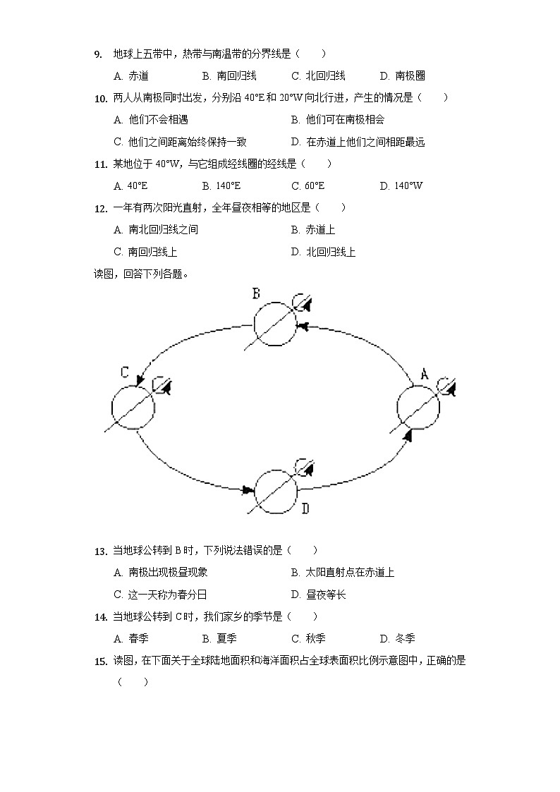 2021-2022学年辽宁省鞍山市千山区七年级（上）期中地理试卷02