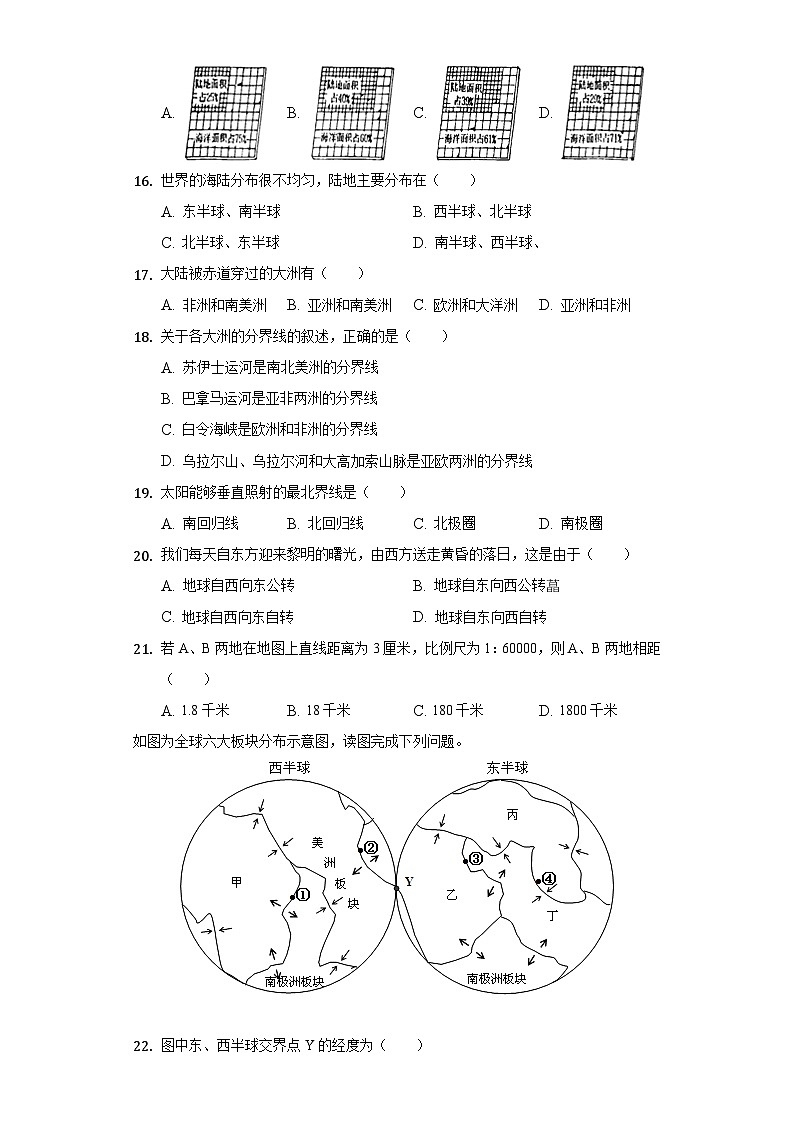 2021-2022学年辽宁省鞍山市千山区七年级（上）期中地理试卷03