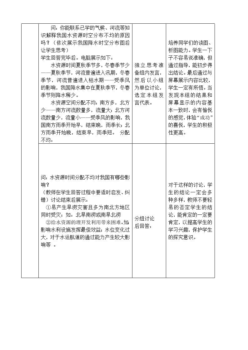 湘教版地理八年级上册第三章 第三节 中国的水资源(4) 教案03