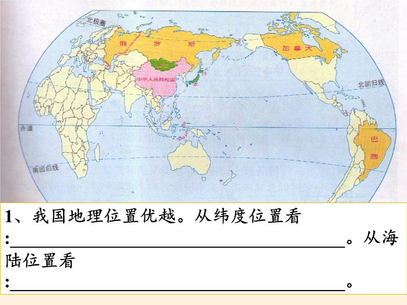 湘教版地理八年级上册第一章 第一节 中国的疆域(1) 课件第3页