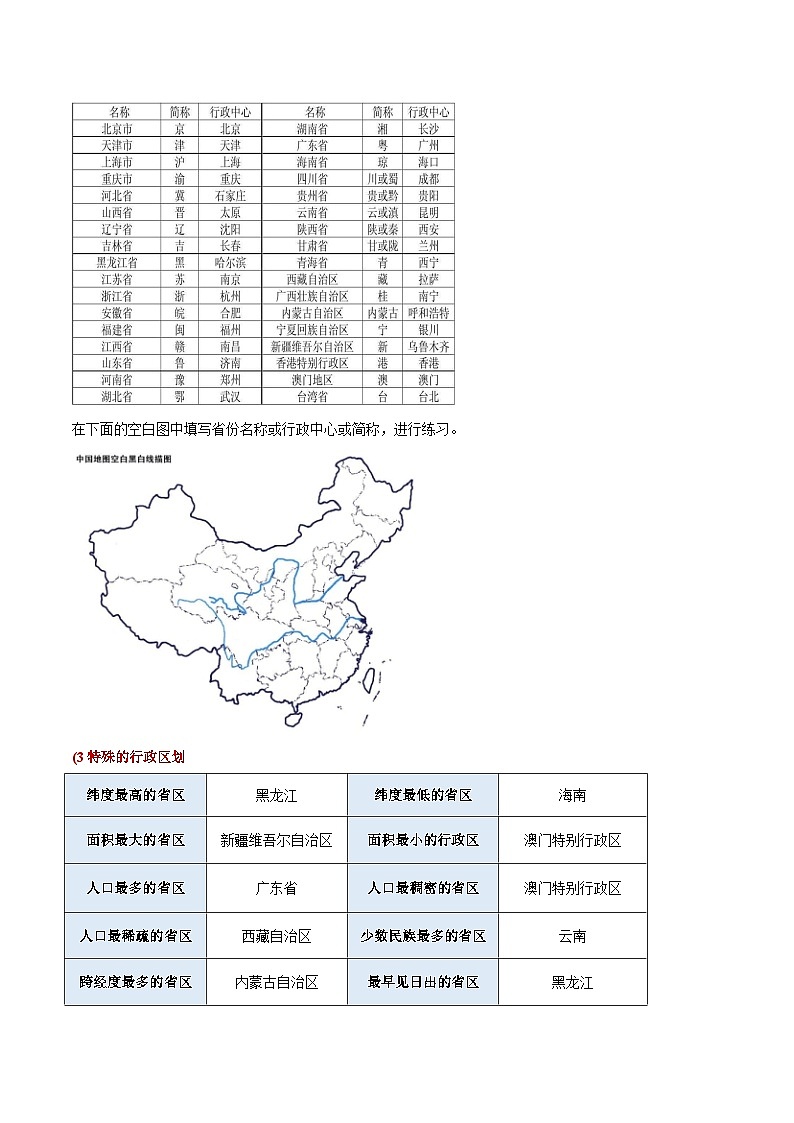 第一章 中国的疆域和人口（知识清单）-2023-2024学年八年级地理上册同步精品备课（课件+分层练习）（商务星球版）03