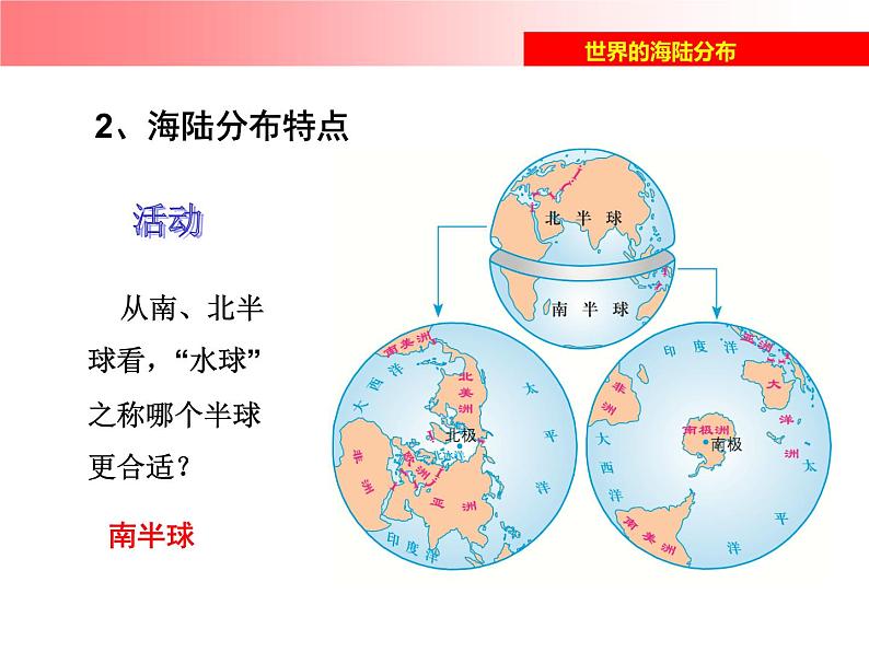 湘教版地理七年级上册 第二章 第二节  世界的海陆分布_(1)（课件）04