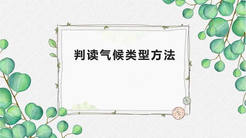 湘教版地理七年级上册 第四章 第四节 判读气候类型方法（课件）第1页