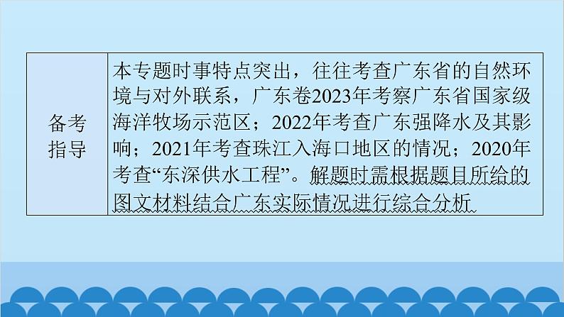 2024年中考地理一轮复习 专题二十 广东乡土地理课件05