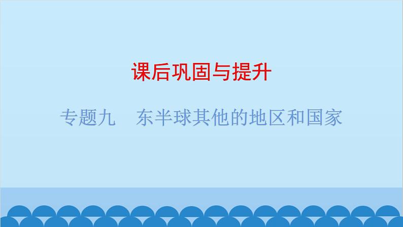 2024年中考地理复习 专题九 东半球其他的地区和国家课件01