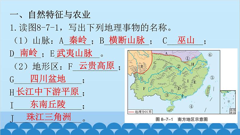 2024年中考地理复习八下第七章 南方地区课件02