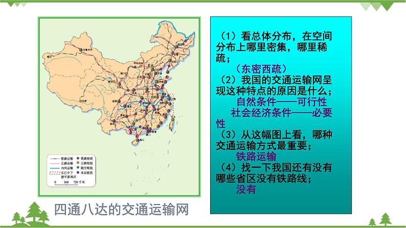 人教版地理八年级上册 第4章  中国的经济发展第一节  交通运输第2课时  我国铁路干线的分布课件第4页