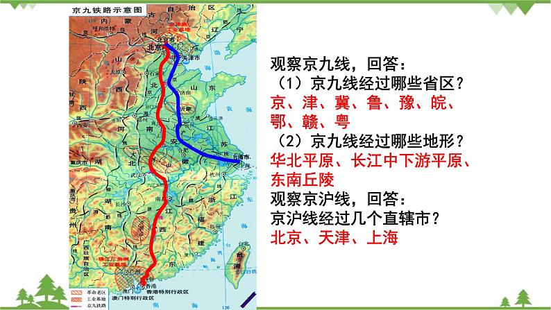 人教版地理八年级上册 第4章  中国的经济发展第一节  交通运输第2课时  我国铁路干线的分布课件第7页