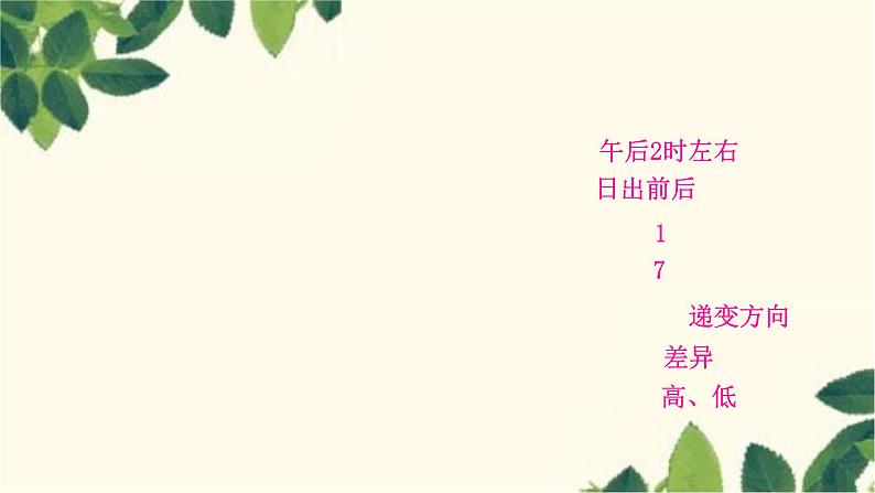 人教版地理七年级上册 第三章　天气与气候第三单元复习与提升课件第4页