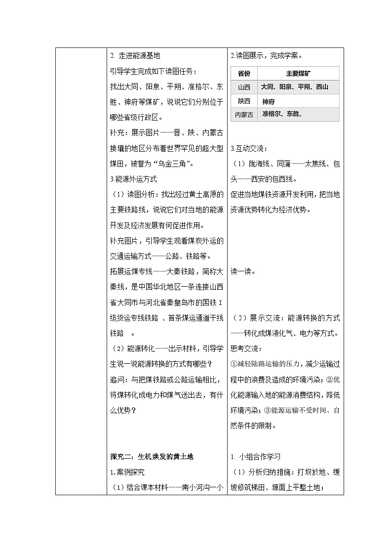 星球版八下第六章第3节《黄土高原》第二课时 教案第2页