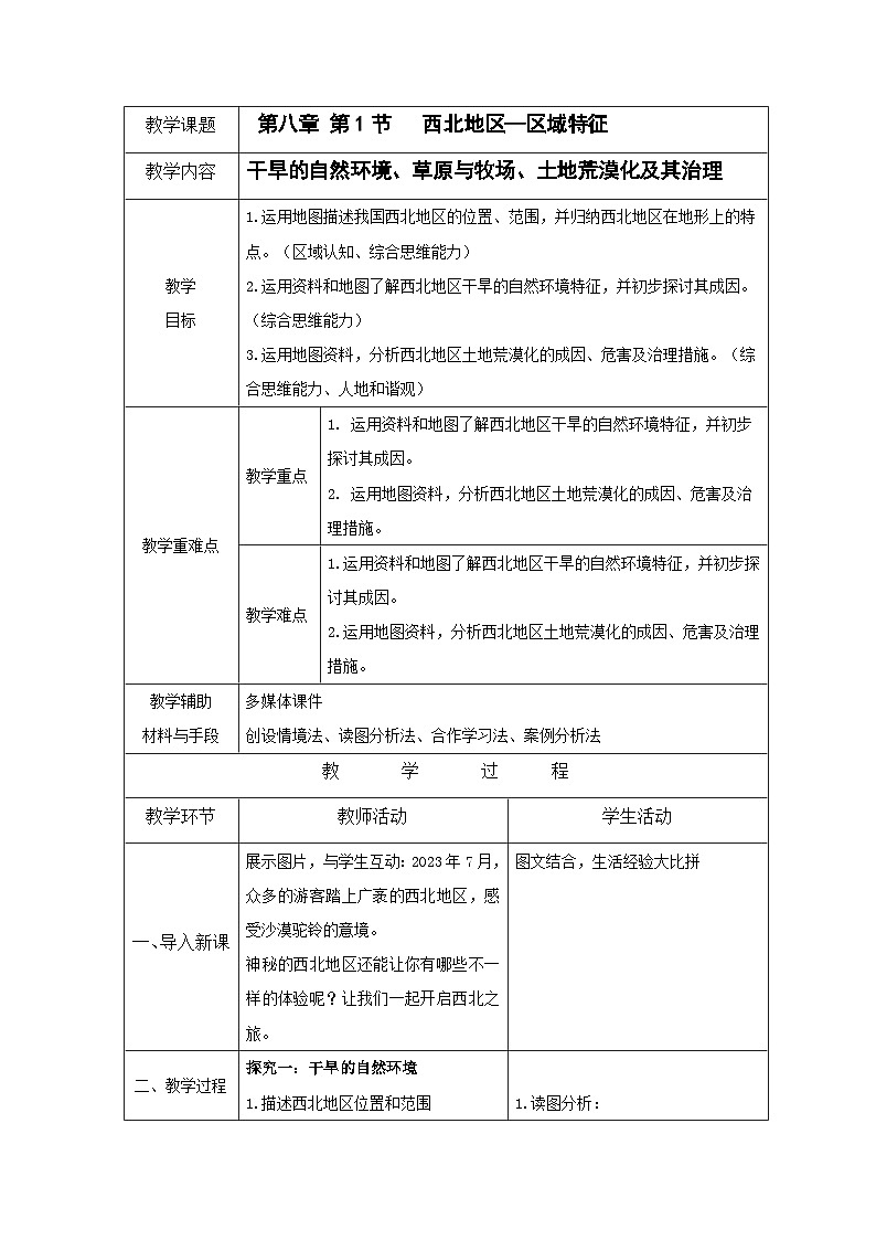 8.1《区域特征》（课件+教案）2023-2024学年八年级地理下学期商务星球版01