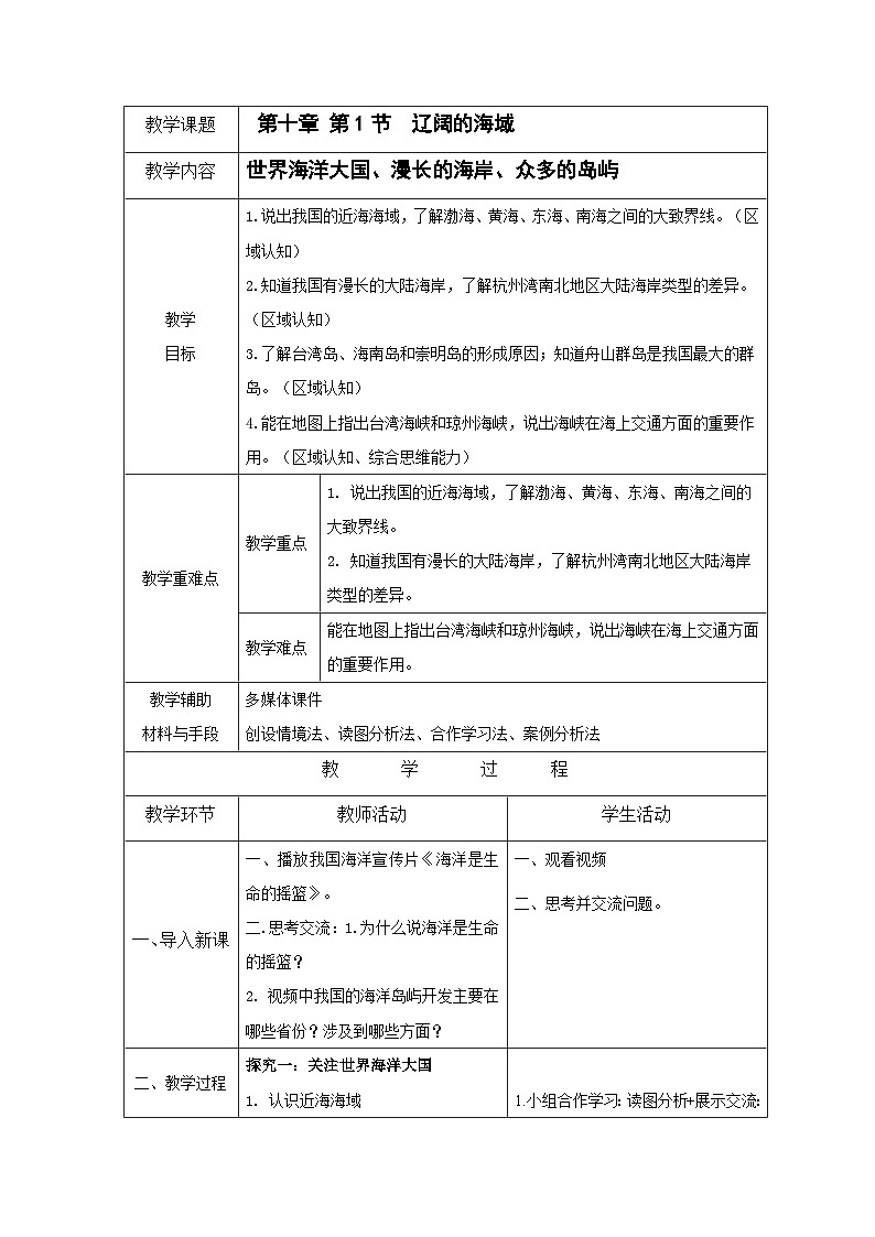 10.1《辽阔的海域》（课件+教案）2023-2024学年八年级地理下学期商务星球版01