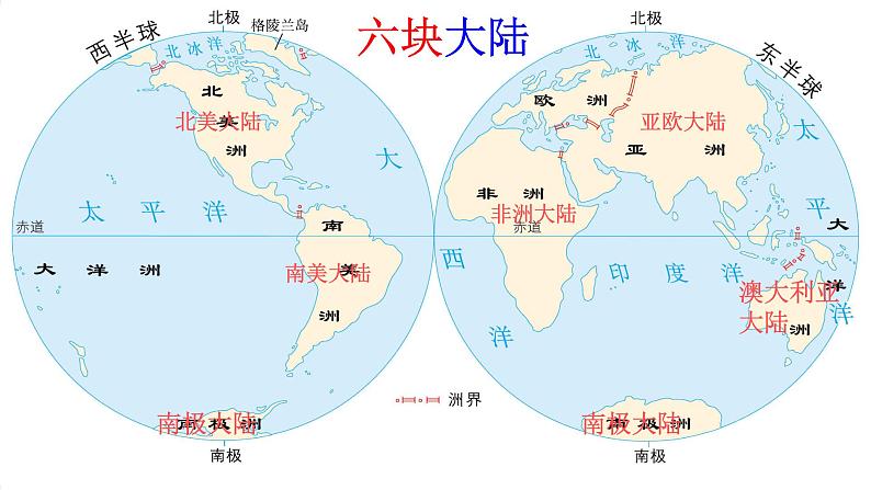 人教版地理七年级上册第二章陆地和海洋  第一节 大洲和大洋（第二课时）课件第5页