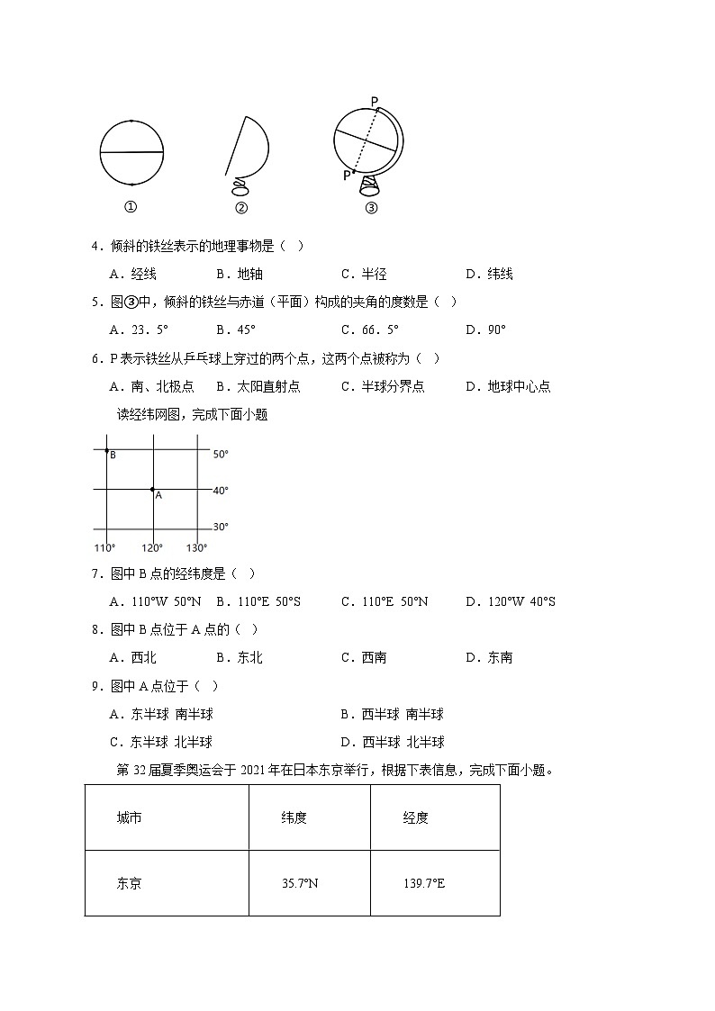 2023-2024学年河南省许昌市禹州市七年级上学期地理开学摸底考试模拟试题（含答案）第2页