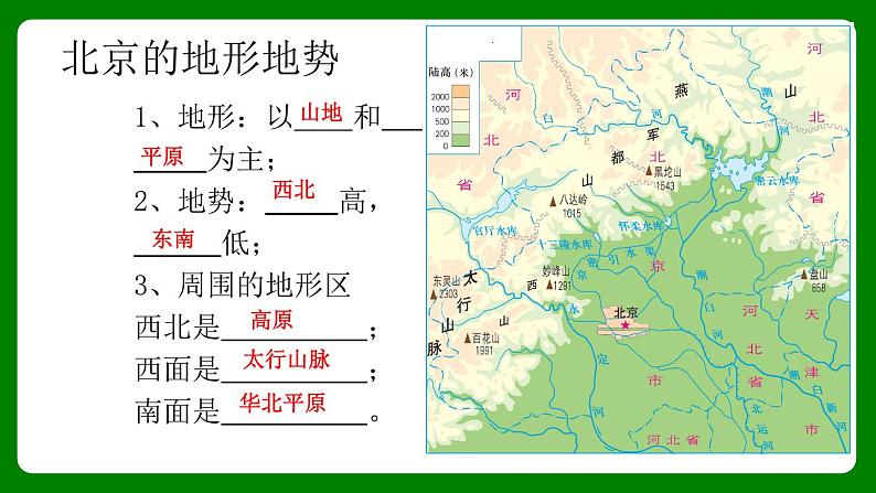 人教版初中地理八年级下册6.4.1北京课件+同步分层练习（含答案）08