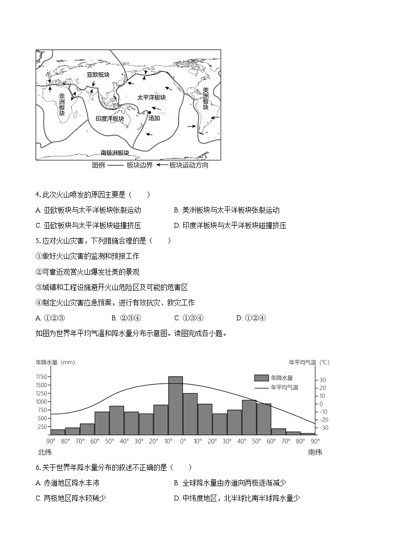 2022-2023学年江苏省盐城市滨海县七年级（上）期末地理试卷(含详细答案解析)02