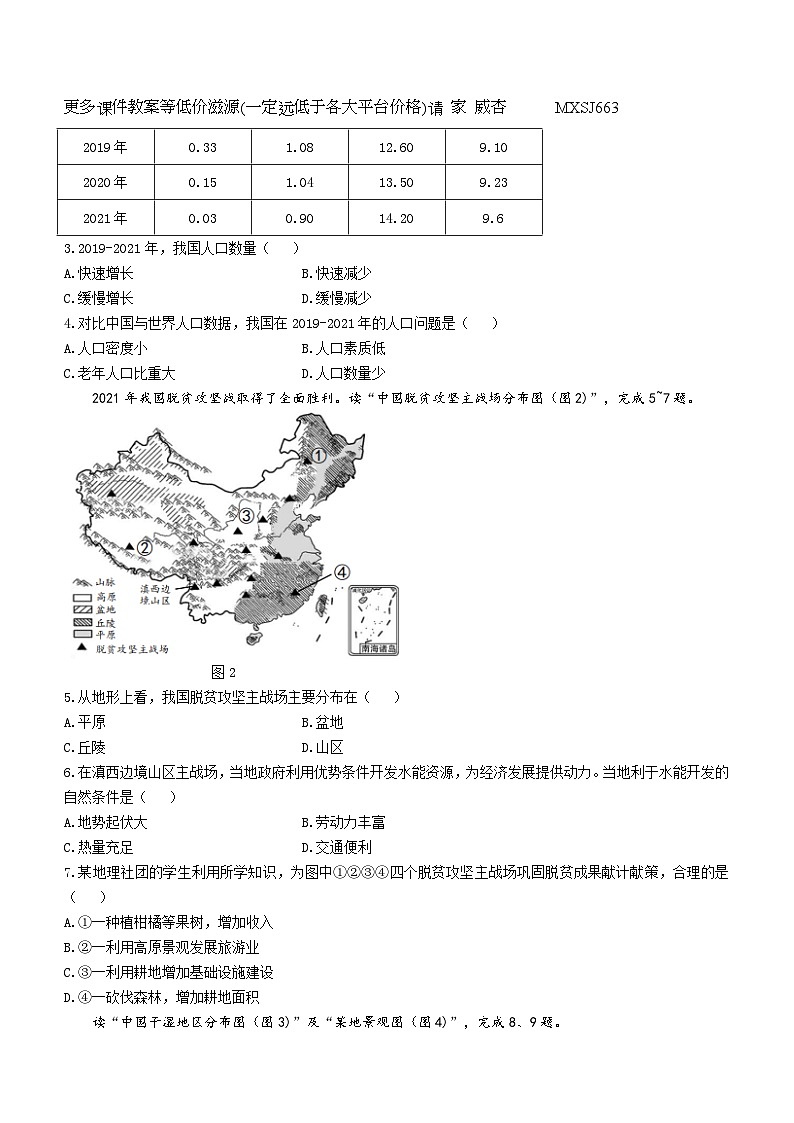 辽宁省丹东市 2022-2023学年八年级上学期期末学业质量监测地理试题(无答案)02