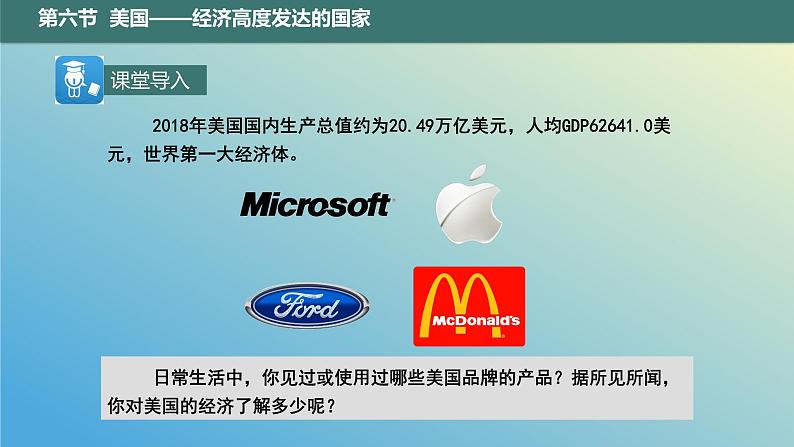 10.6.2 美国——经济高度发达的国家第2课时 课件2023-2024学年地理晋教版七年级下册02