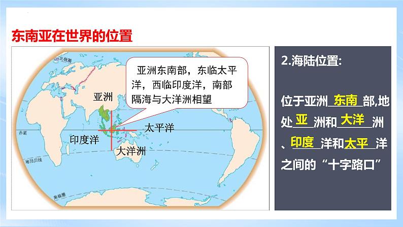人教版地理七年级下册《7.2.1东南亚》第1课时“十字路口”的位置、热带气候与农业生产 课件第8页