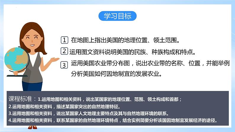 人教版地理七年级下册《9.1.1美国》第1课时 课件04