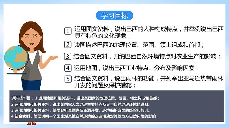 人教版地理七年级下册《9.2巴西》 课件第4页