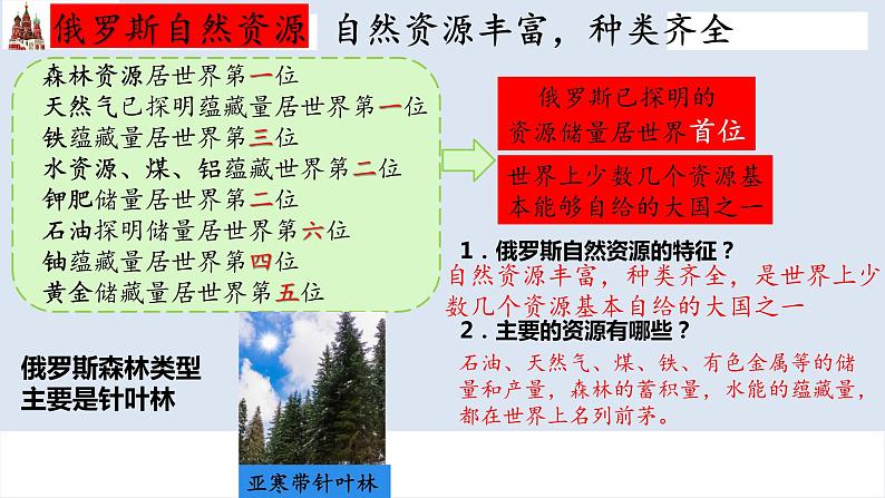 人教版地理七上第七章第四节俄罗斯（第2课时）课件PPT第4页