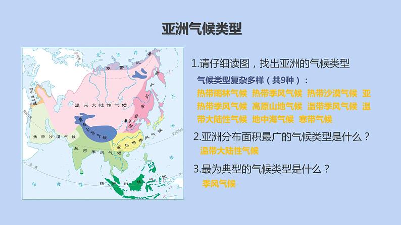 6.2.2 亚洲的自然环境（第2课时 复杂的气候） - 七年级地理下册同步教学精品课件（人教版）08