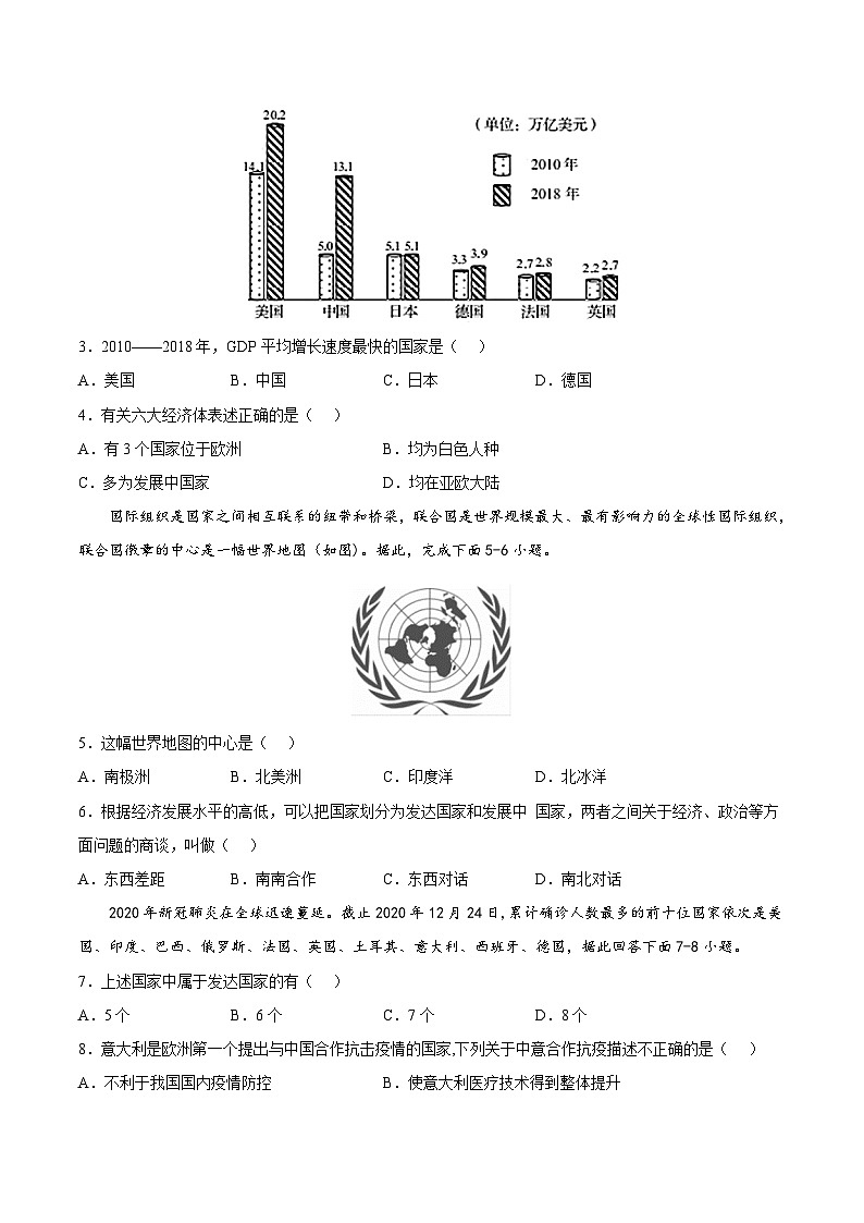 4.1  国家和地区（提高训练）（原卷版）第2页