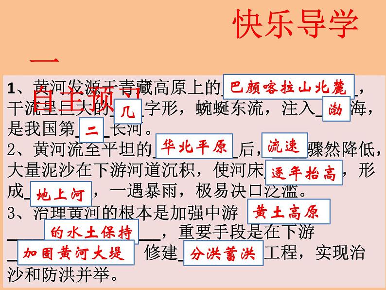 3.4 中国的河流与湖泊——黄河 课件-2023-2024学年七年级地理上学期中图版03