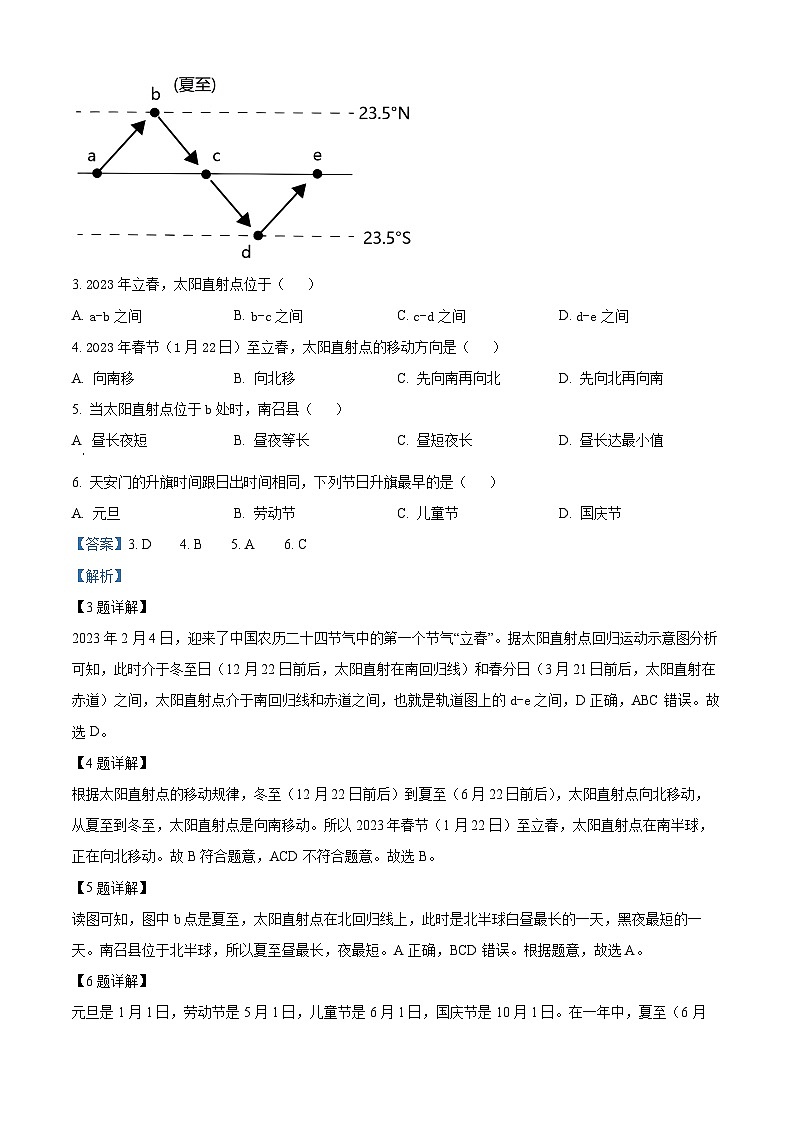 河南省南阳市南召县2023-2024学年七年级上学期期末地理试题02