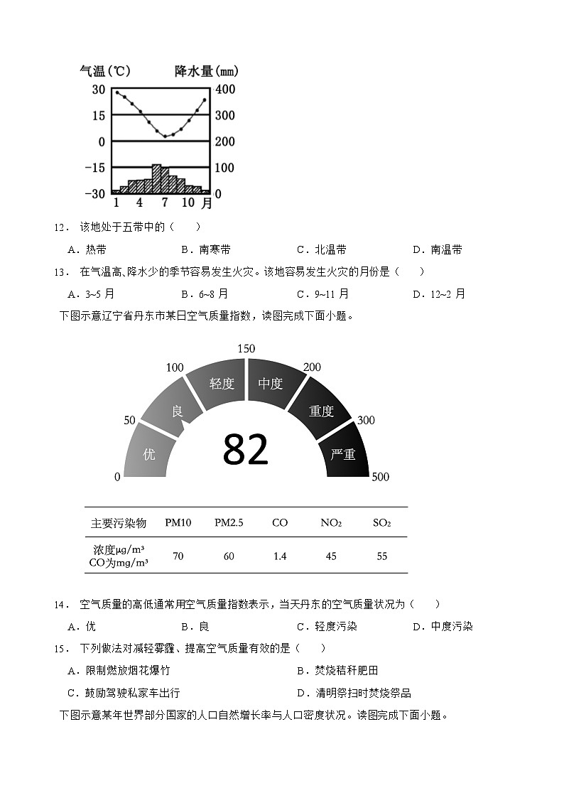 福建省福州市2024年七年级下学期期初开学地理试题含答案第3页