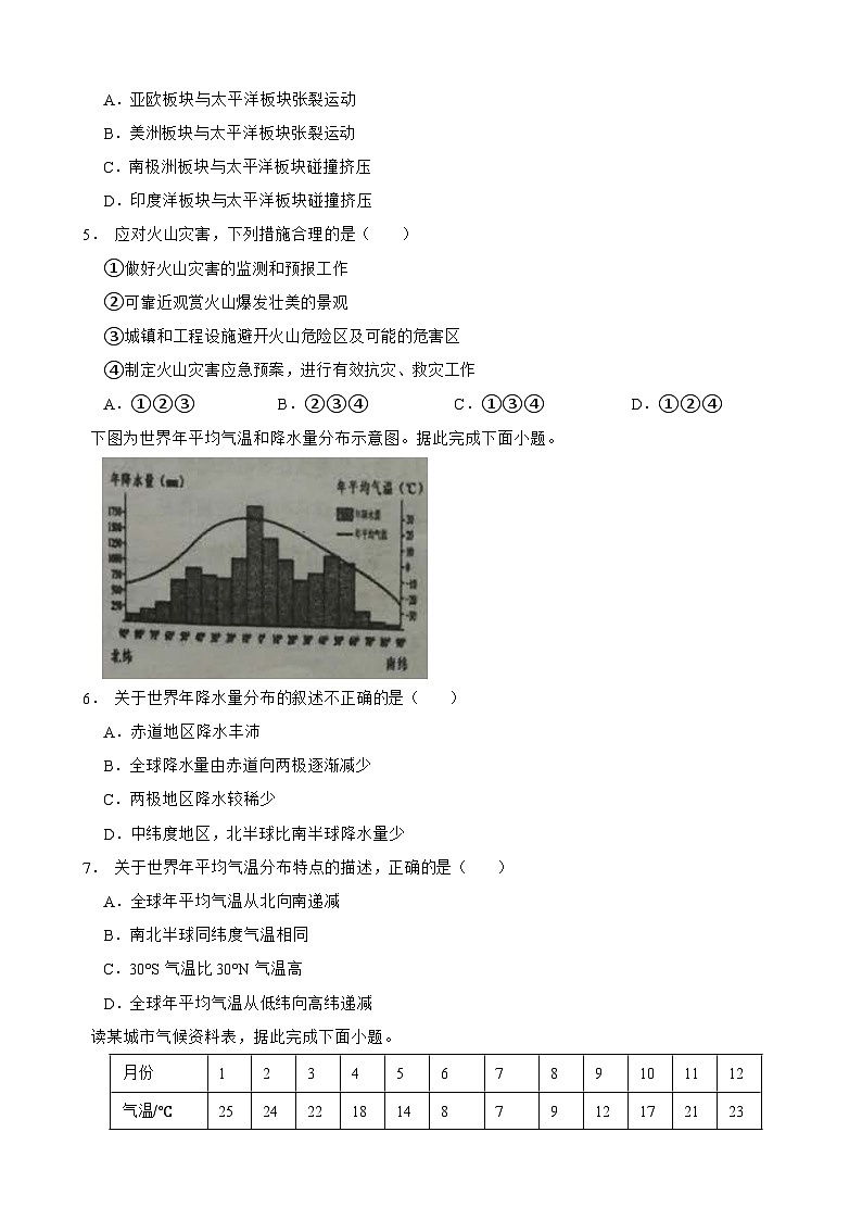 江苏省盐城市2024年七年级下学期开学检测地理试题含答案02