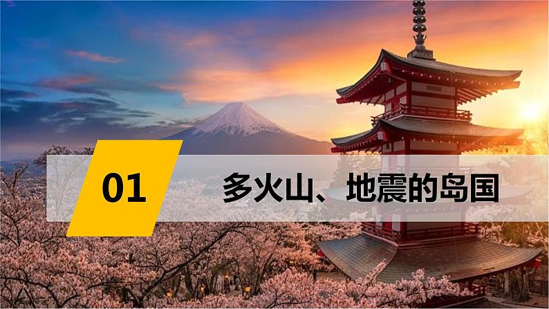 人教版地理七年级下册 7.1 日本（第1课时多火山、地震的岛国） 同步课件第7页
