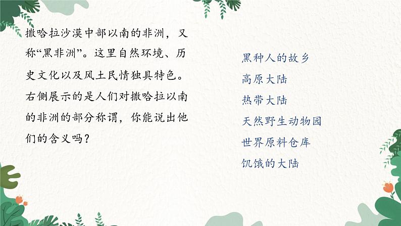 商务星球版地理七年级下册7.3 撒哈拉以南的非洲课件05