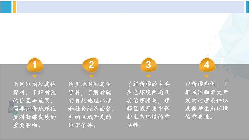 湘教版八年级地理下册 第八章 认识区域：环境与发展第三节 新疆维吾尔自治区的地理概况与区域开发（课件）03