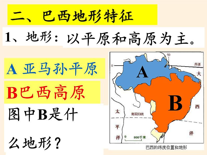 湘教版地理七年级下册  第八章 第六节 巴西 课件第7页