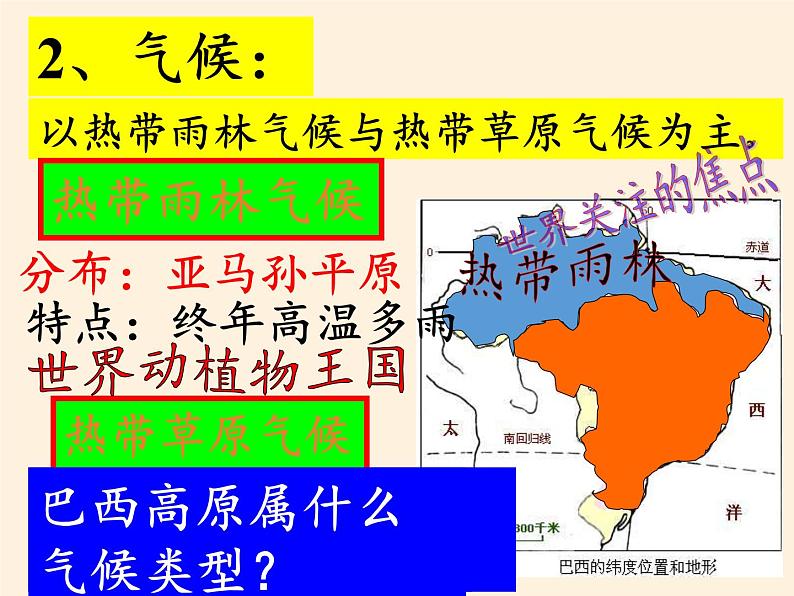 湘教版地理七年级下册  第八章 第六节 巴西 课件第8页