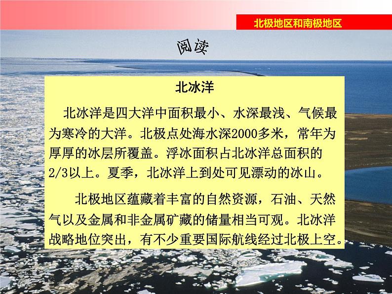 湘教版地理七年级下册  第七章 第五节 北极地区和南极地区_(4) 课件第6页