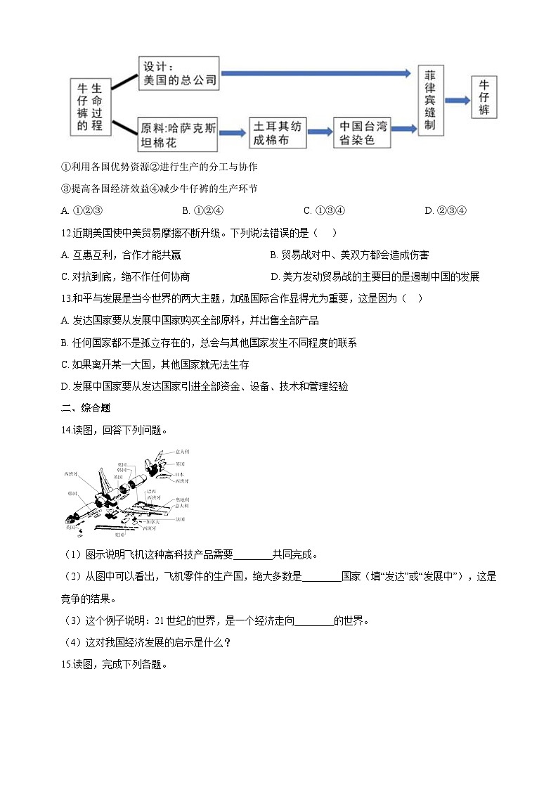 5.2国际经济合作-湘教版地理七年级上册同步练习（含答案解析）第3页