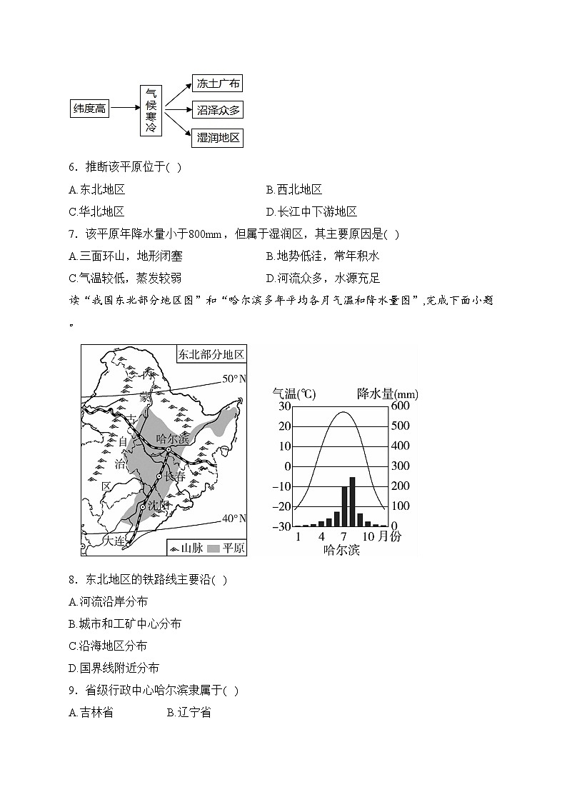 咸阳市实验中学2021-2022学年八年级下学期阶段性检测（一）地理试卷(含答案)02
