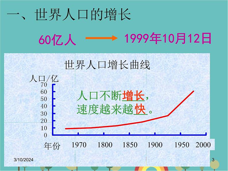 湘教版地理七年级上册 第三章第一节《世界的人口》知识梳理型课件2第3页