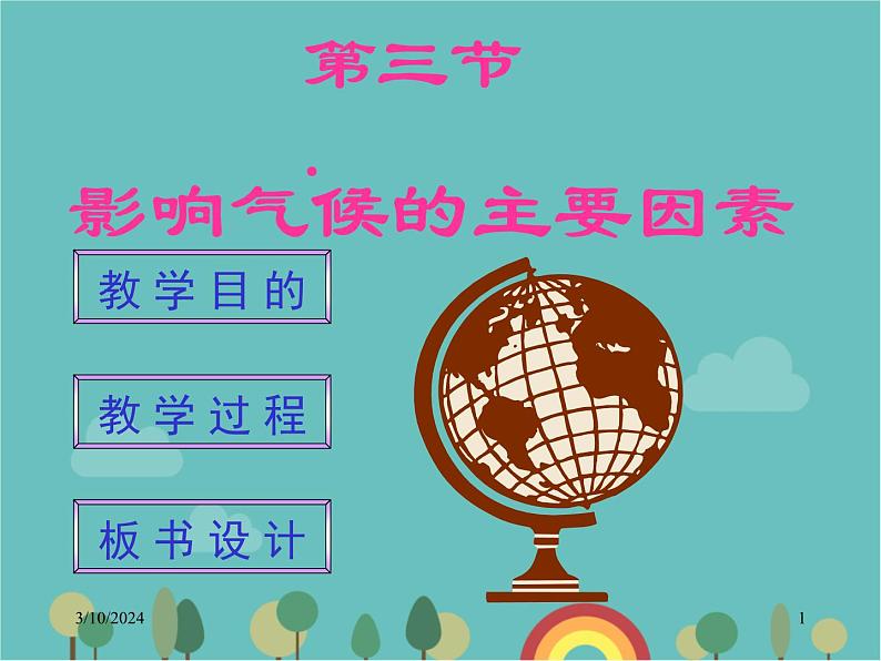 湘教版地理七年级上册 第四章第三节《影响气候的主要因素》课件1第1页