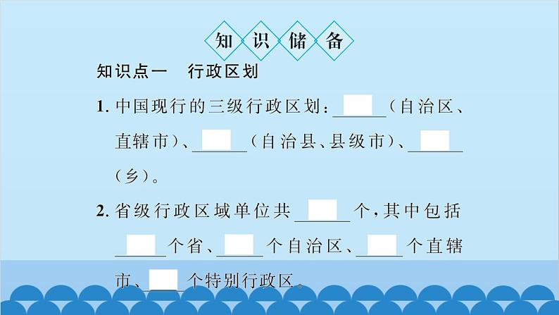 湘教版地理八年级上册 第1章第2节 中国的行政区划习题课件第2页