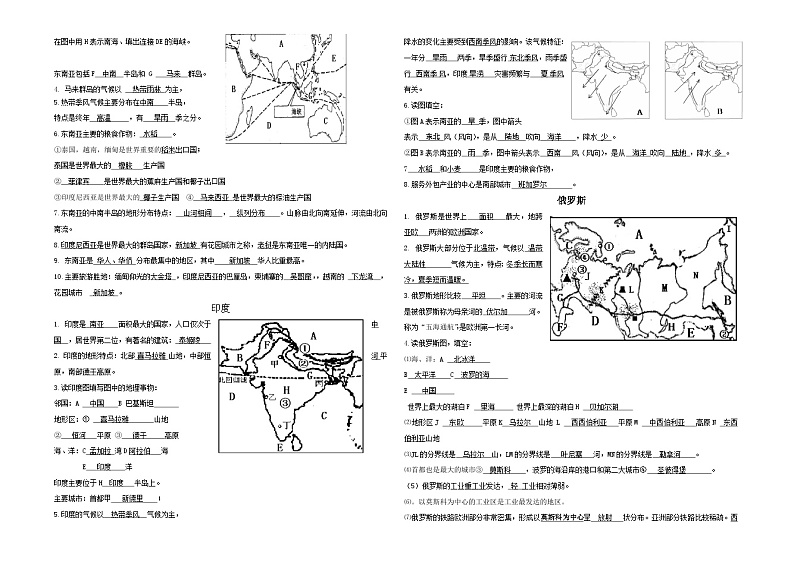 七年级下册知识点第2页
