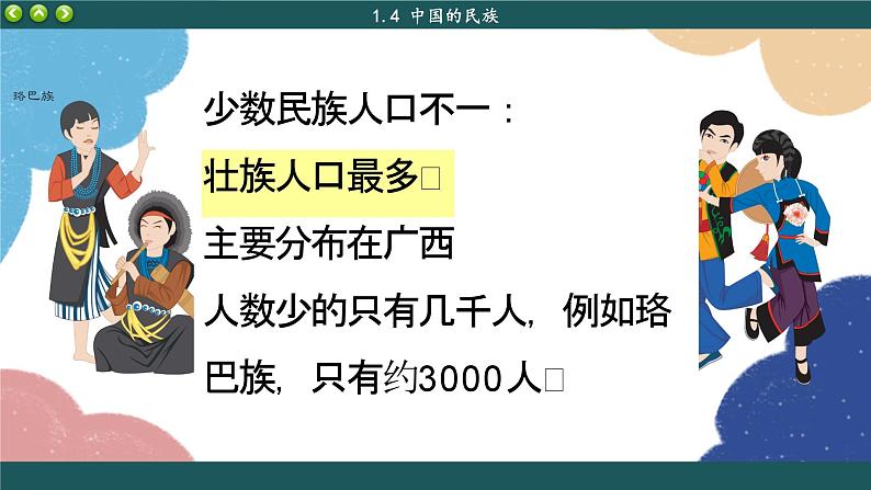 湘教版地理八年级上册 第1章第4节 中国的民族课件08