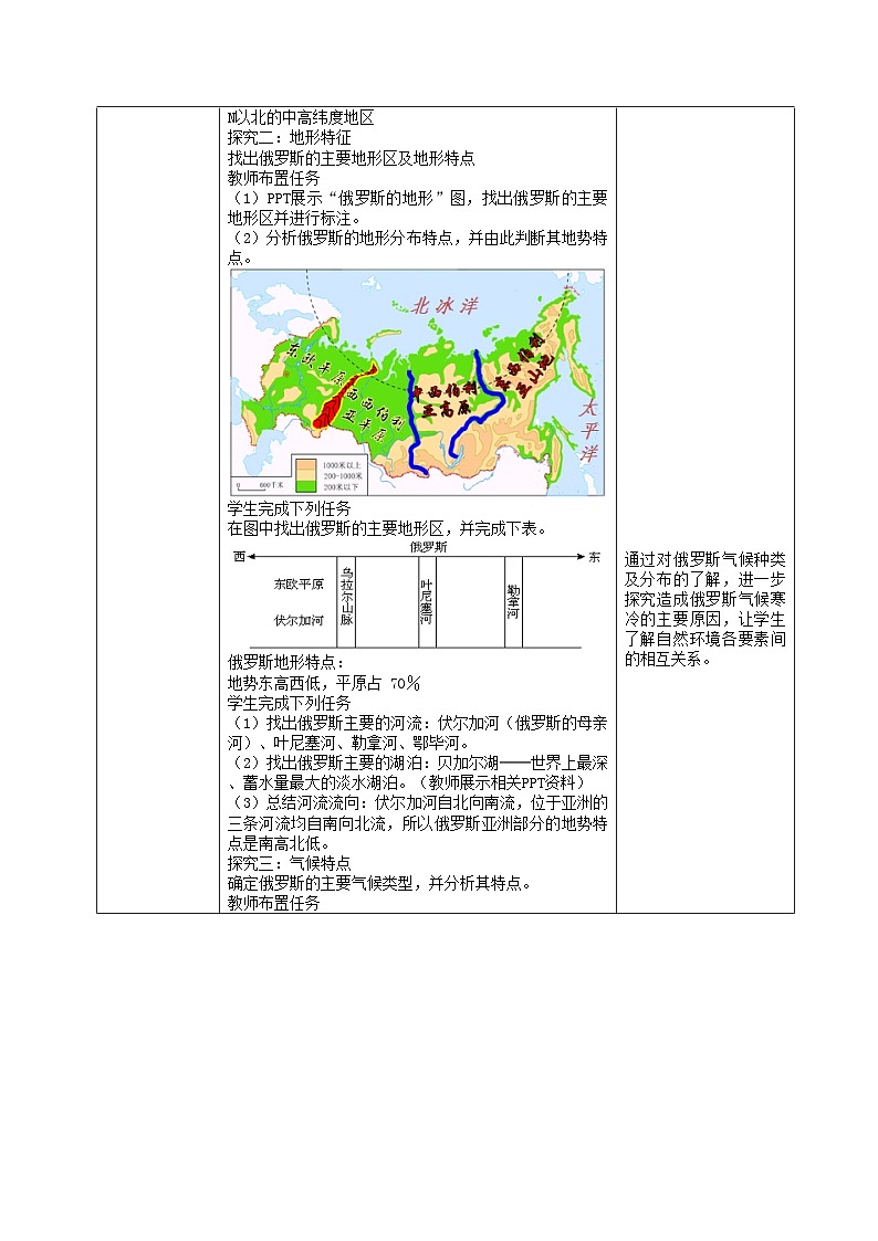 湘教版地理七年级下册 8.3俄罗斯 教案2第3页