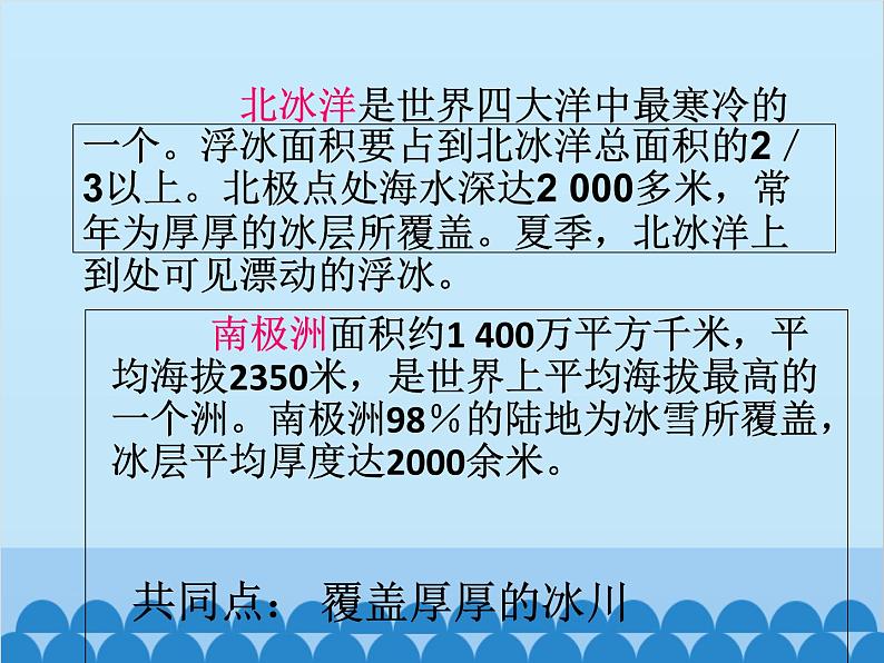 湘教版地理七年级下册 7.5 北极地区和南极地区课件6第8页